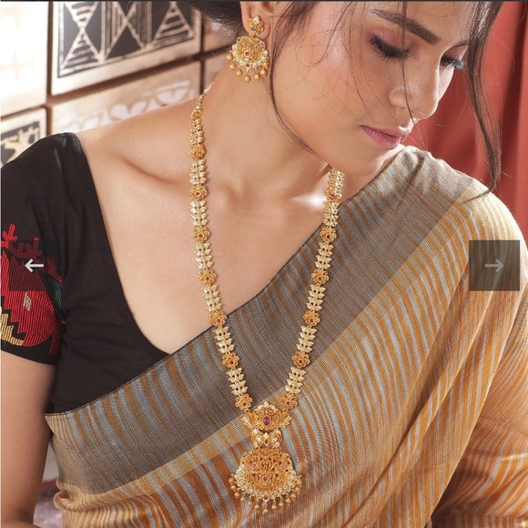 Long Traditional South Asian Jewelry (gold plated on alloy)